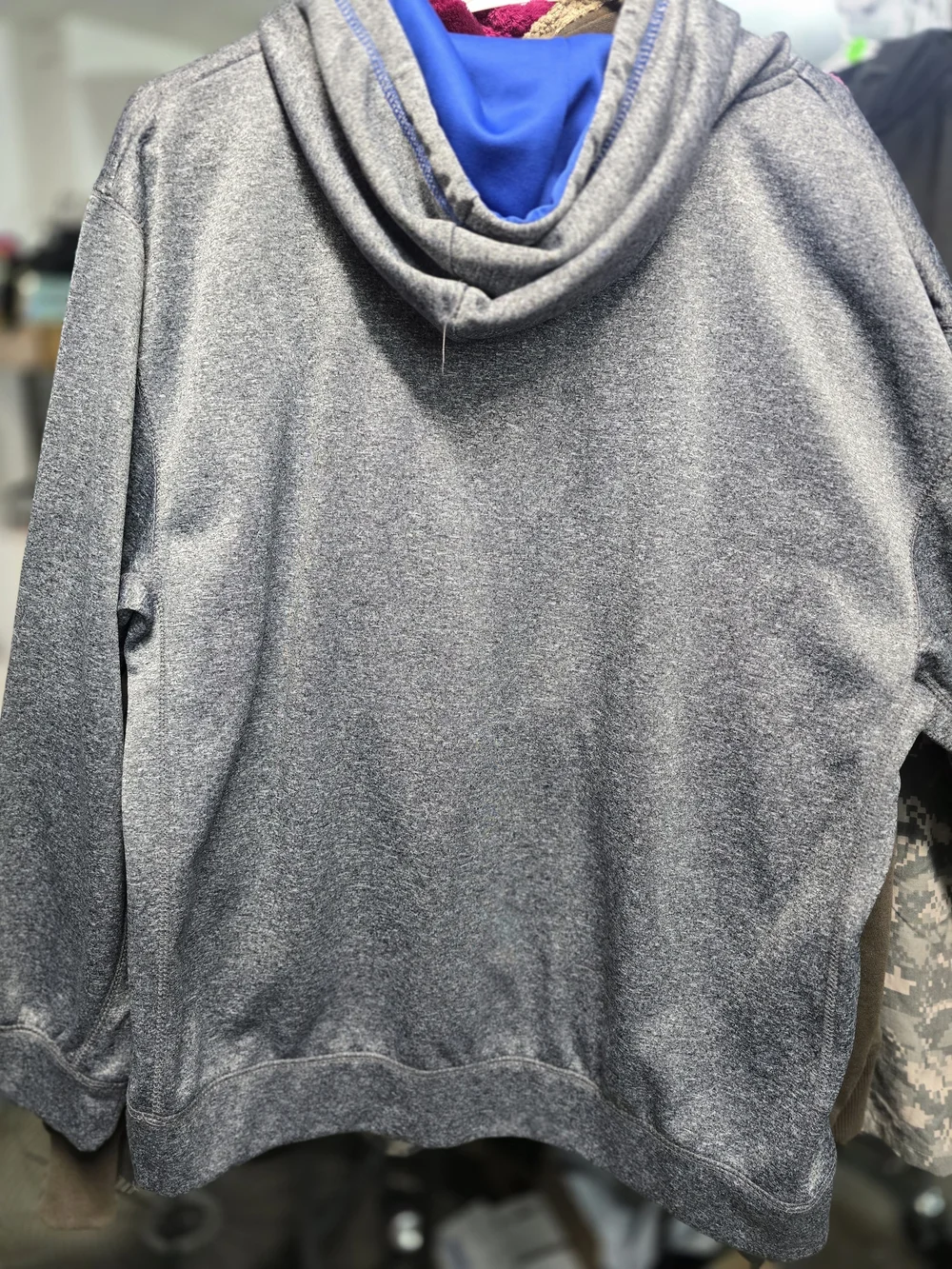 Majestic Grey Men's Zip-Up Hoodie with Blue Kentucky Logo